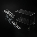 【 SHAONIANNA.TW 】多功能移動收納車雙層滾輪置物架極簡工業風推車移動式整理架萬用收納推車, , large