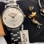 [星晴錶業]COACH手錶,36mm,CH00082白色錶面銀錶殼銀色精鋼錶帶款, , large