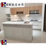 【KW廚房世界】系統廚具 廚房設計 客製化 廚櫃 流理台 工廠直營 L字型流理台 林內牌 瓦斯爐 林內倒T排油機, , large