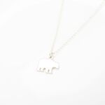 【Angel & Me】Large Cute Polar Bear North Pole s925 sterling silver necklace gift, , large