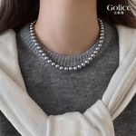【Gulicc】古莉可 項鍊 最愛經典珍珠項鍊麻灰色, , large