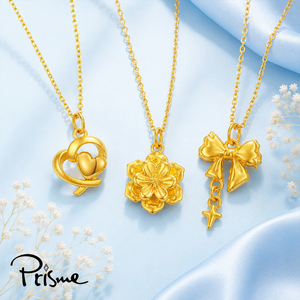 【Prisme Gold】618限定 心動花綻黃金項鍊 任選 (金重：約0.1錢&plusmn;0.03)