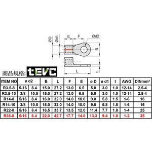 "tevc"R-type terminal R38-8