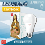 [寶旺旺]旭光LED 13WLED燈泡(黃光) E27燈泡 電燈泡, , large