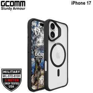 GCOMM iPhone 18 17 Pro Max Pro / 17 Air 17 3米軍規磁吸防摔殼 Sturdy Armour MagSafe兼容  硬石黑