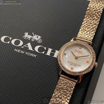 [星晴錶業]COACH手錶,22mm,CH00110白色貝母錶面香檳金錶殼香檳金不規則米蘭錶帶錶帶款, , large
