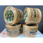 【8H包裝】 ⚠️警示膠帶 WARNIARNING (非手撕)封箱膠帶 72*90y注意膠帶 警語膠帶 膠帶 棕色膠帶, 棕色警示膠帶 72*90Y一入, large