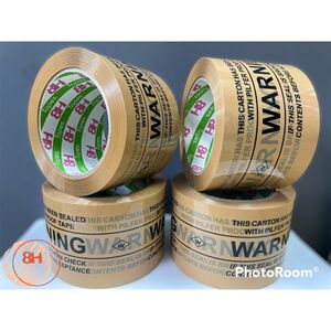 【8H包裝】 ⚠️警示膠帶 WARNIARNING (非手撕)封箱膠帶 72*90y注意膠帶 警語膠帶 膠帶 棕色膠帶
