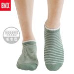 【BVD】條紋毛巾底女踝襪<麻酒紅>B208 女襪 短襪 襪子, , large