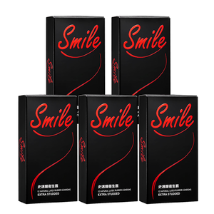 【五盒一組】【史邁爾 SMILE】粗顆粒衛生套 12入/盒保險套