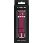 COACH Apple Watch 錶帶 38/40mm 適用 C字皮錶帶 - 紫色(不含手錶), , large