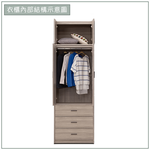 【唯熙傢俱】金柏莉灰橡色3x8.3尺衣櫃, , large