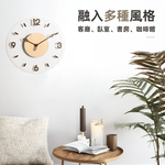 【上手家居】實木透明靜音掛鐘-原木色(靜音時鐘/壁鐘/壁掛時鐘/客廳時鐘/創意時鐘), , large
