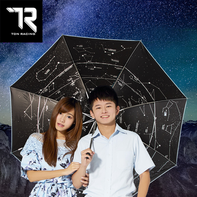 [TDN]一鍵秒收 超輕量星空降溫秒收傘黑膠反向傘自動收傘(B7433)岩石灰