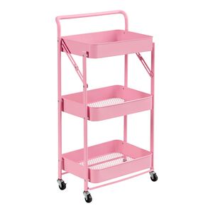 folding storage basket trolley