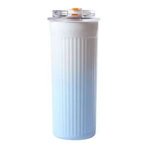 Stainless steel straw coffee cup