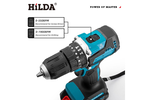 【HILDA】希爾達電動工具 21V 雙電 無刷震動電鑽 HL21-NS2, , large