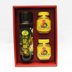 [皇廷] 頂級天然龍眼蜜1100g+蒲鹽花蜂花粉300g+茶花蜂花粉300g &mdash; 養生禮盒E, , large