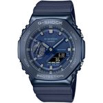 CASIO 卡西歐 G-SHOCK 八角 金屬錶殼 雙顯手錶-深海藍 GM-2100N-2A, , large