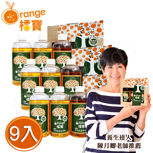 【橘寶】頂級精華橘寶超濃縮多功能洗淨劑(300ml&times;9入盒裝)含專用噴頭x3 陳月卿推薦 清潔劑 安心使用