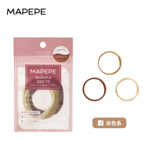 [千康嚴選]Mapepe 無痕髮圈3入-米色系