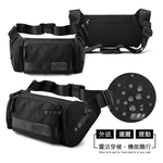 黑曜動力 機能防潑水收納胸包 大容量斜背包 可裝iPad mini 外送/擺攤/運動, , large