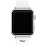 COACH Apple Watch 錶帶 38/40/41mm適用 白色菱格紋矽膠錶帶 520快樂 送禮 禮物(不含手錶, , large