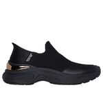 Kixpress-Skechers 思克威爾 Hazel 女 休閒鞋 舒適 黑 金 [177586BBK], , large