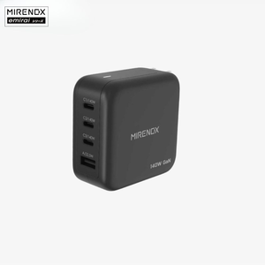 【MIRENEX 】emirai氮化鎵GaN 多孔電源供應器｜業界頂規PD140W ｜黑色