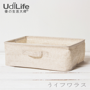 森/棉麻收納盒/中-3入