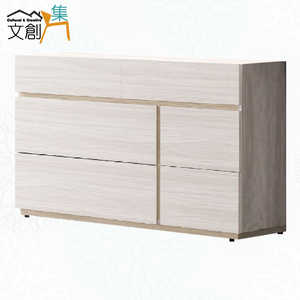 【文創集】寶亞4尺雙色六抽斗櫃(客約商品)