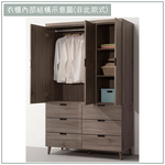 【唯熙傢俱】米可橡木白4x7尺衣櫃, , large