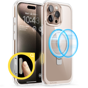 【SUPCASE】 iPhone 16 Pro系列 UB Mag Stand 透色磁吸支架軍規防摔殼｜相機按鍵