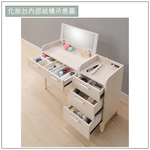 【唯熙傢俱】白辰鋼刷白3.8尺化妝台, , large