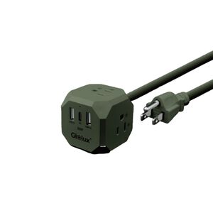 Glolux 3 socket 3USB extension cable-(G)
