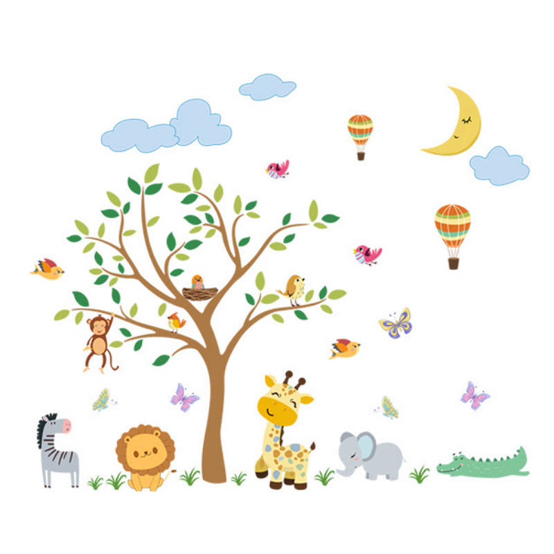 [Chenda Living] Animal Partner Wall Decals for Kids, , large