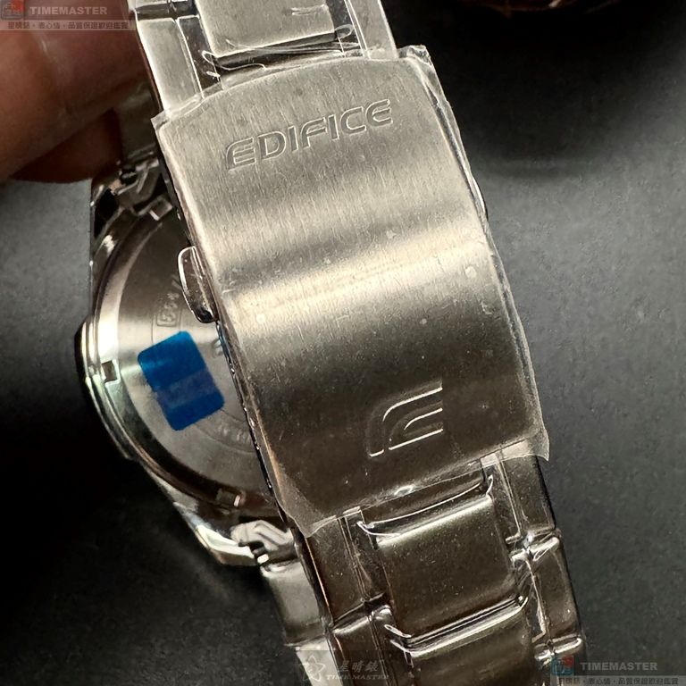 [星晴錶業]CASIO手錶,44mm,CA56830黑色錶面銀錶殼銀色精鋼錶帶款, , large