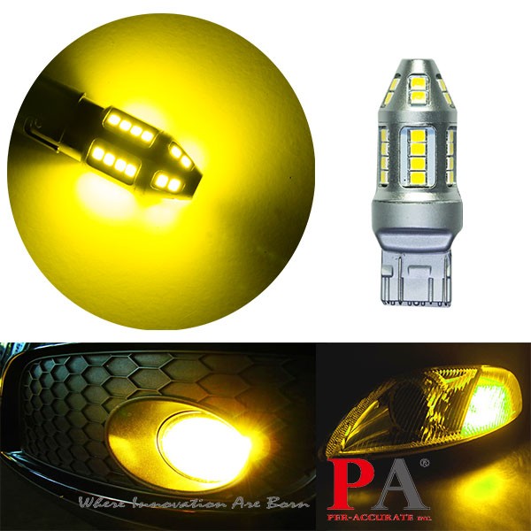 【PA LED】特調光色 T20 7443 7440 30晶 2835 SMD LED 黃金光 黃光 方向燈 維大力光色, , large