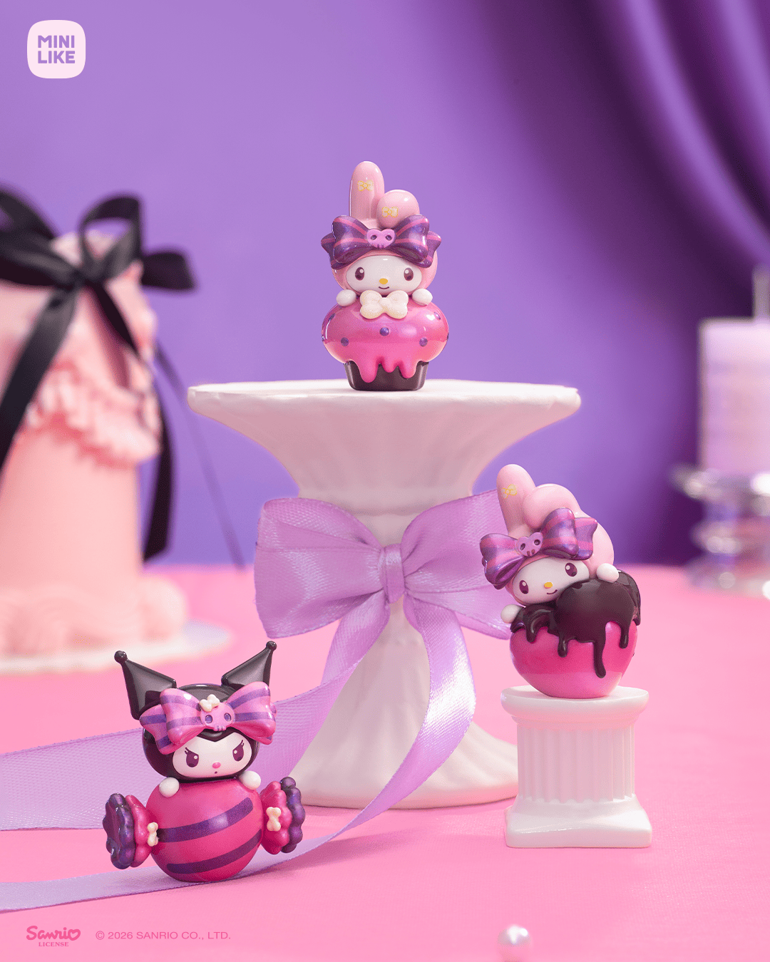 【際洋文化】My Melody&Kuromi糖心蜜約系列萌趣豆, , large