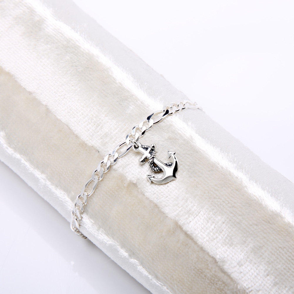 【Angel & Me】Rope Knot Anchor (Large) s925 sterling silver bracelet birthday gift, , large