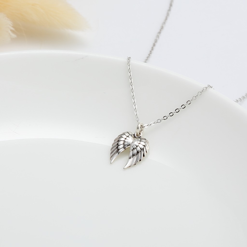 【Angel & Me】Angel Wing s925 sterling silver necklace Birthday gift, , large