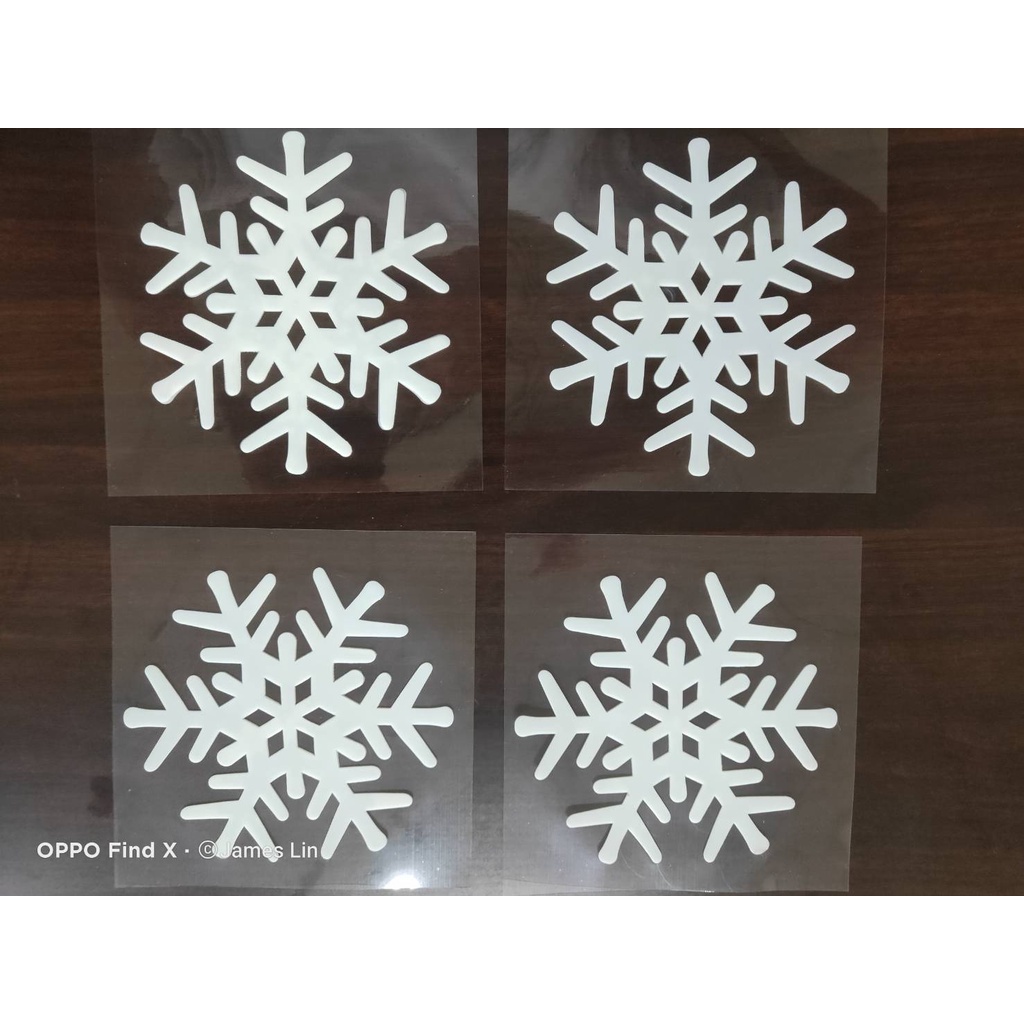 GS MALL 台灣製造 夜光雪花窗貼 雪花窗貼 夜光窗貼 雪花貼 玻璃貼 造型貼 車窗貼 夜光貼 雪花貼, , large