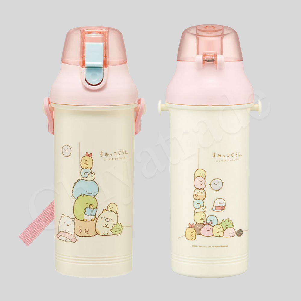【百科良品】日本製 彈蓋直飲水壺 大容量 戶外隨身瓶 抗菌加工 800ML(附背帶), , large