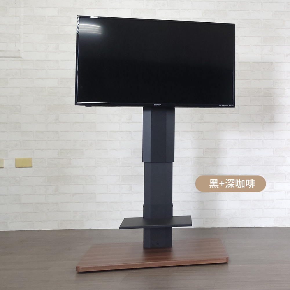 【H&R安室家】60~75吋適用 台製氣壓式升降電視架(電視立架/落地架/螢幕支架/移動電視架), , large