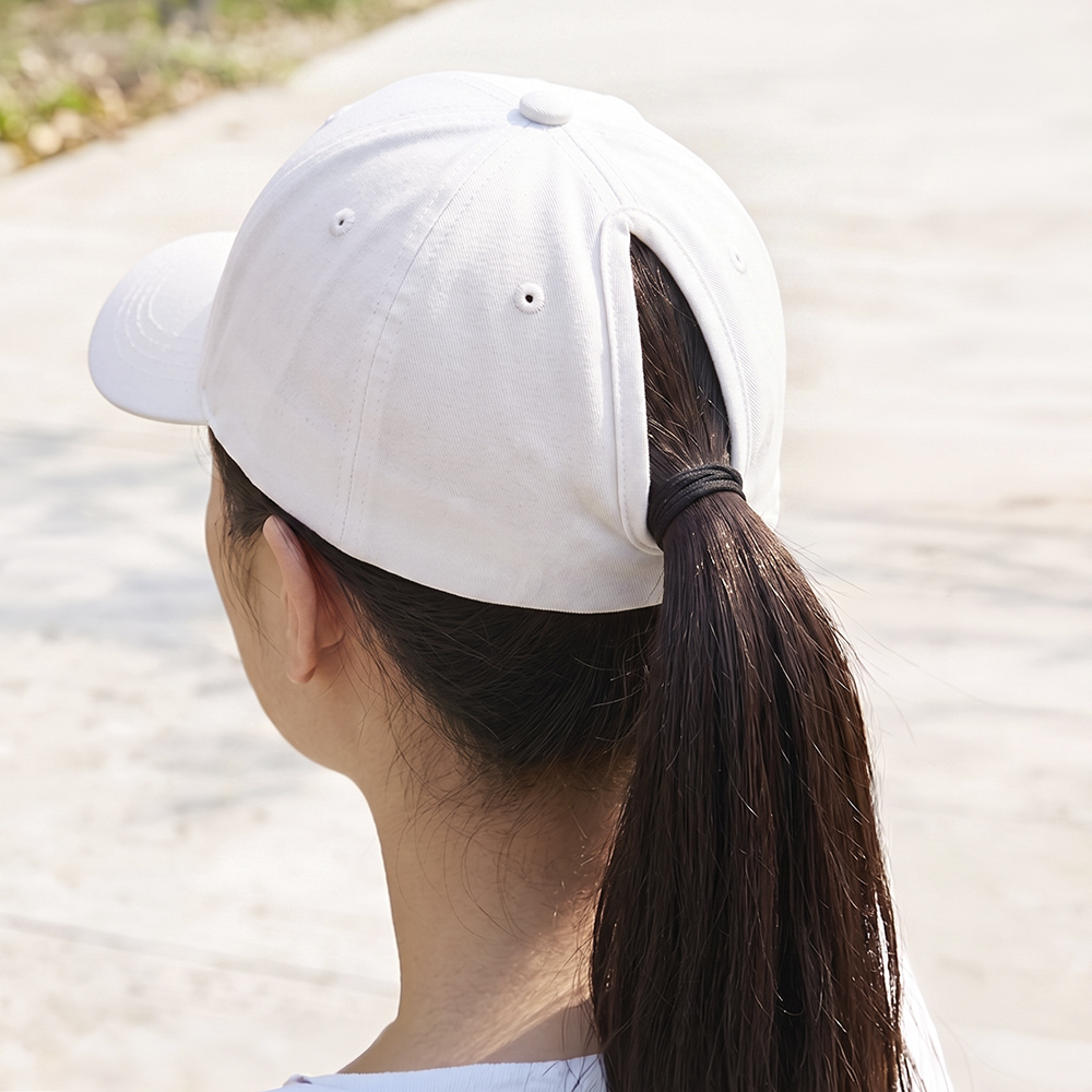 【上手家居】磁吸開口馬尾棒球帽-白色(帽子/鴨舌帽/老帽/鴨舌帽女/跑步帽/運動帽), , large