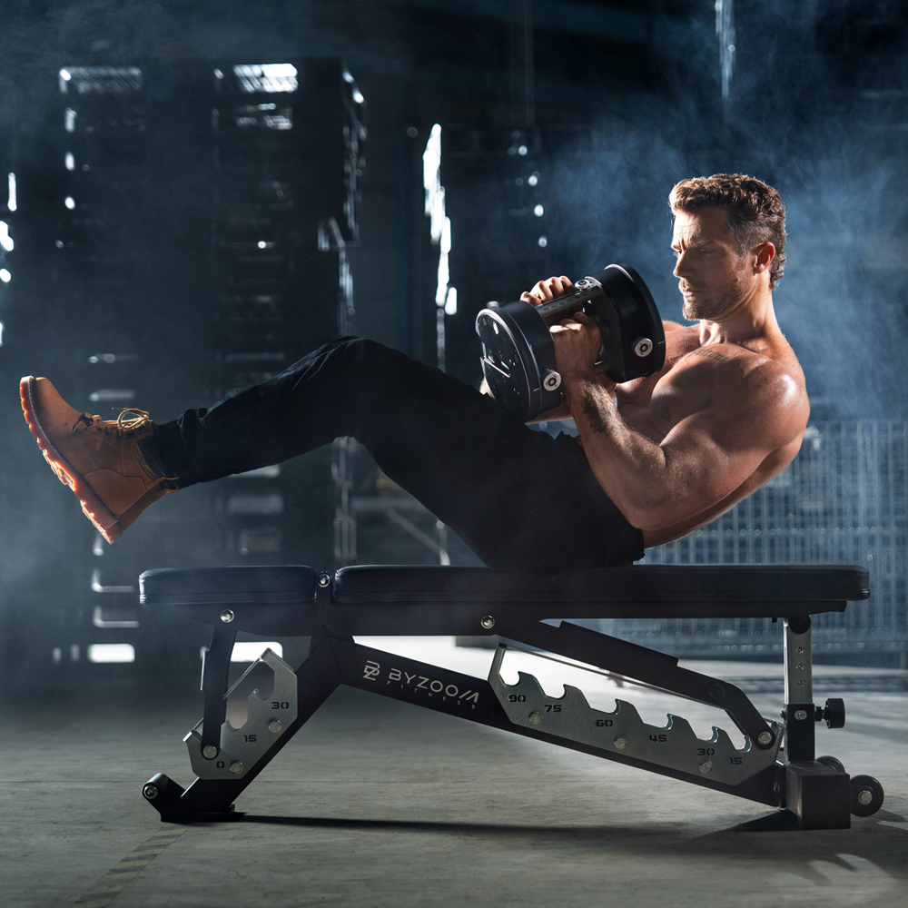 【BYZOOM FITNESS】Power series 負角度調整健身椅(黑), , large
