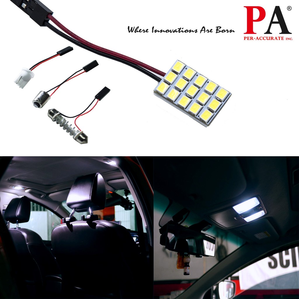 【PA LED】雙尖 T10 BA9S 超白光 暖白光 2835 15晶 SMD LED 燈板 室內燈 閱讀燈 行李箱燈, , large