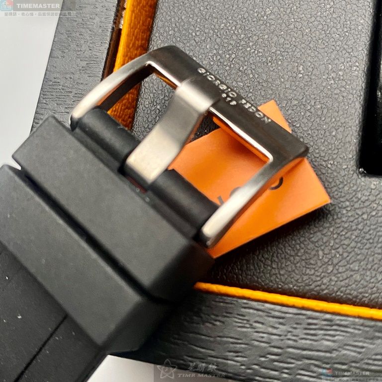 [星晴錶業]GiorgioFedon1919手錶,46mm,GF00115黑色錶面銀錶殼深黑色矽膠錶帶款, , large