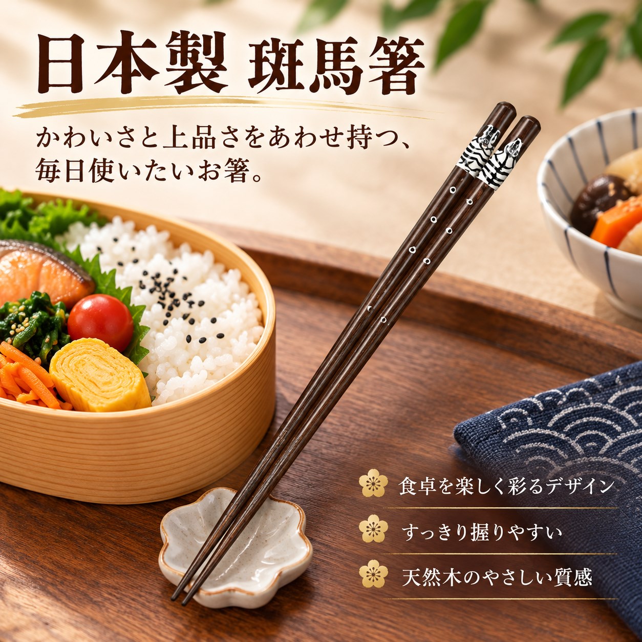 【HIYASU日安工坊】日本工藝箸-斑馬, , large