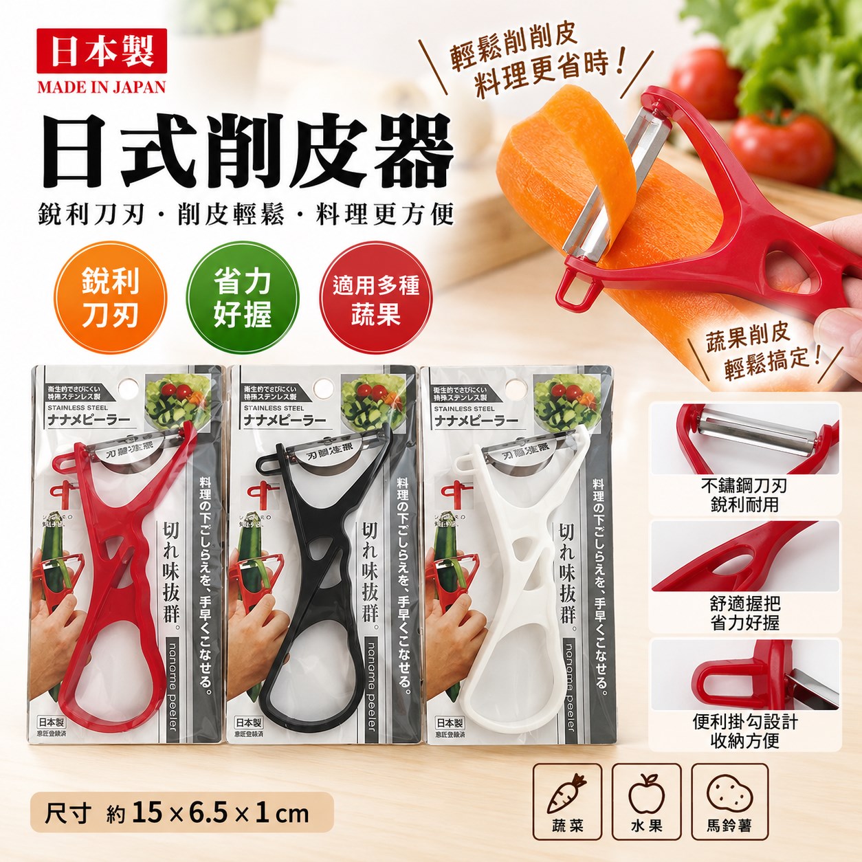 【HIYASU日安工坊】日式削皮器, , large